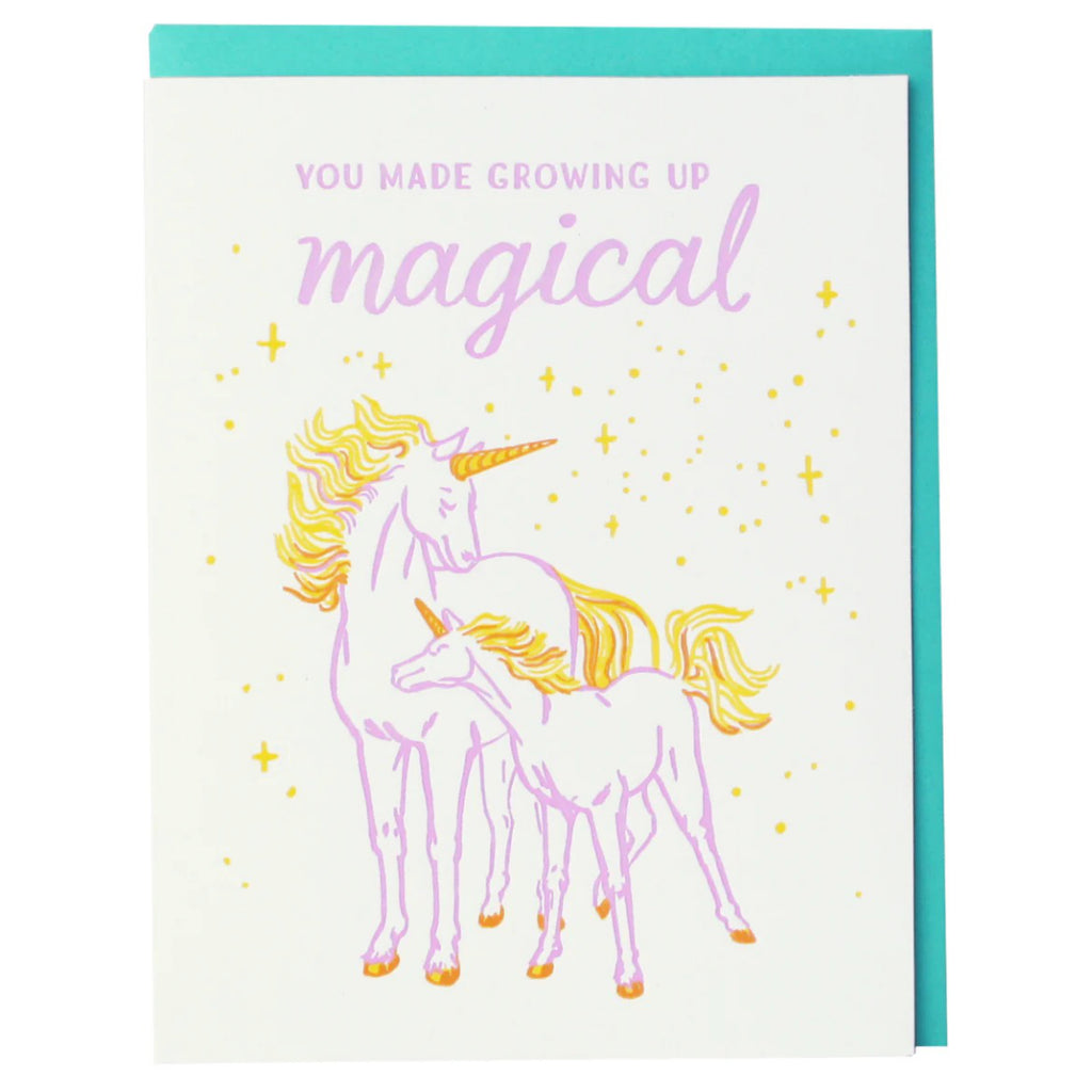 Unicorn Magical Growing Up Card.