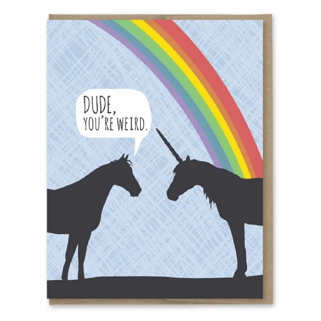 Unicorn Weird Card.