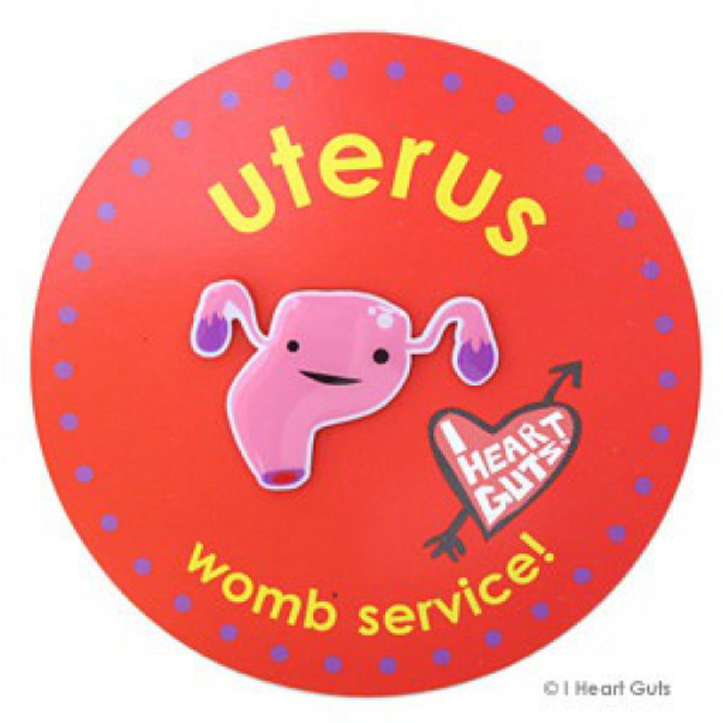 Uterus Lapel Pin package