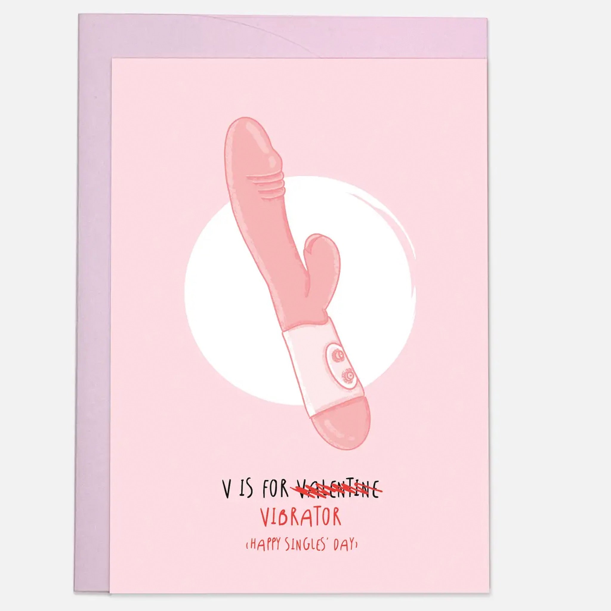 V Is For Vibrator Valentine's Card | Kaart Blanche Outer Layer V Is For Vibrator Valentine's Card | Kaart Blanche Outer Layer