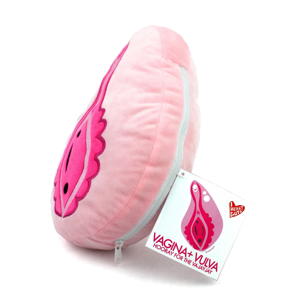 Vagina  Vulva Plush With Zipper Pouch Packaging