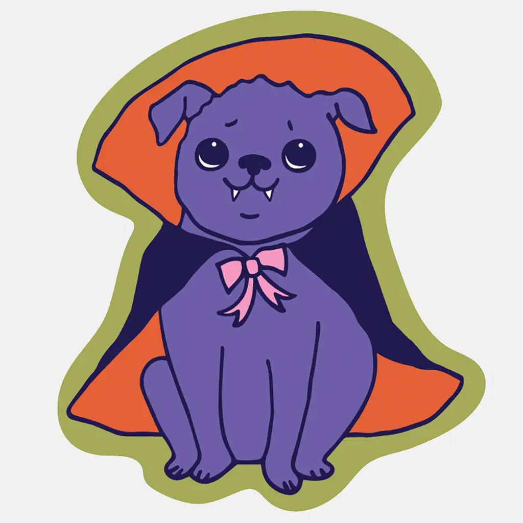 Vampire Pug Sticker.