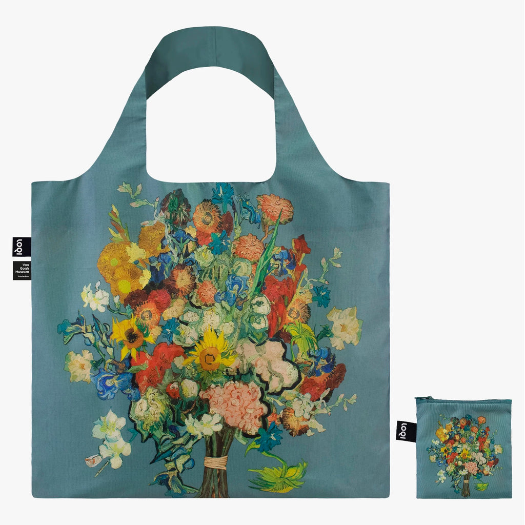 Van Gogh 50th Anniversary Blue Tote Bag with pouch.