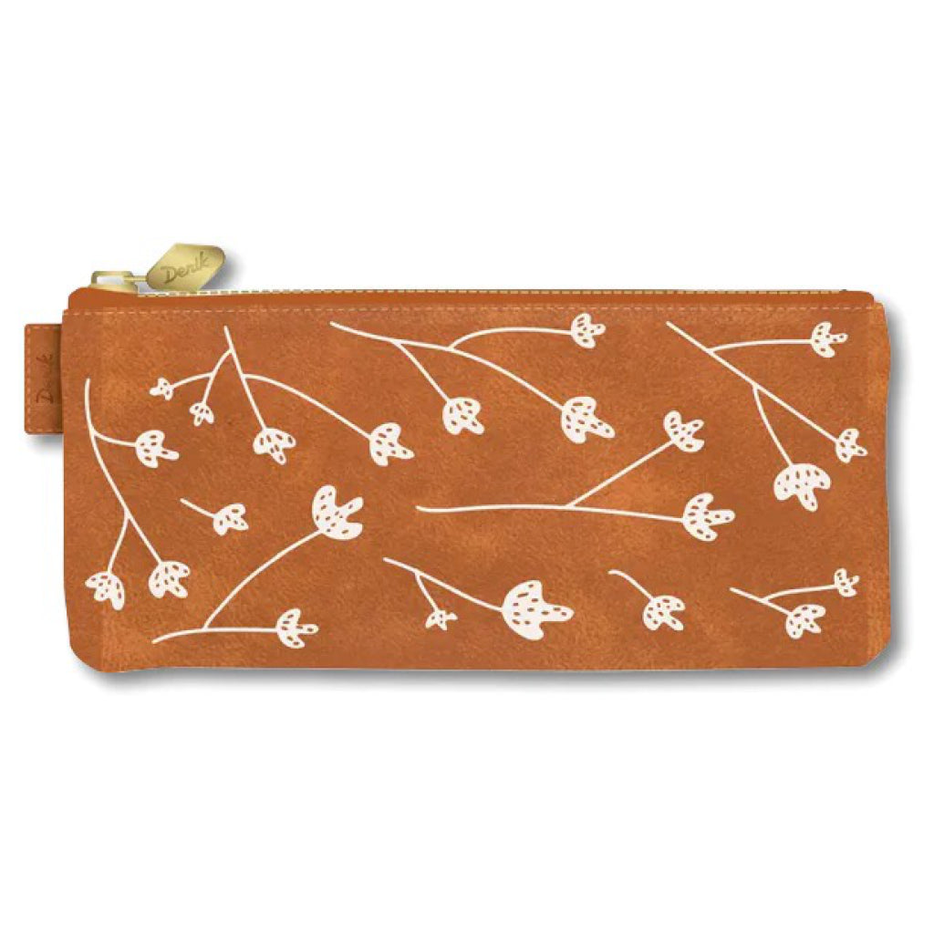 Vegan Leather Embroidered Pouch.