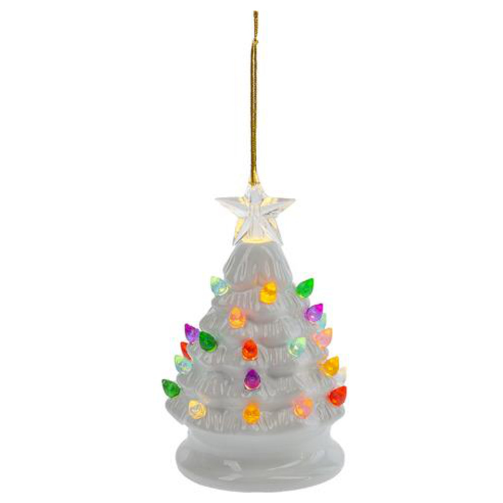 Vintage Ceramic Tree LED Ornament