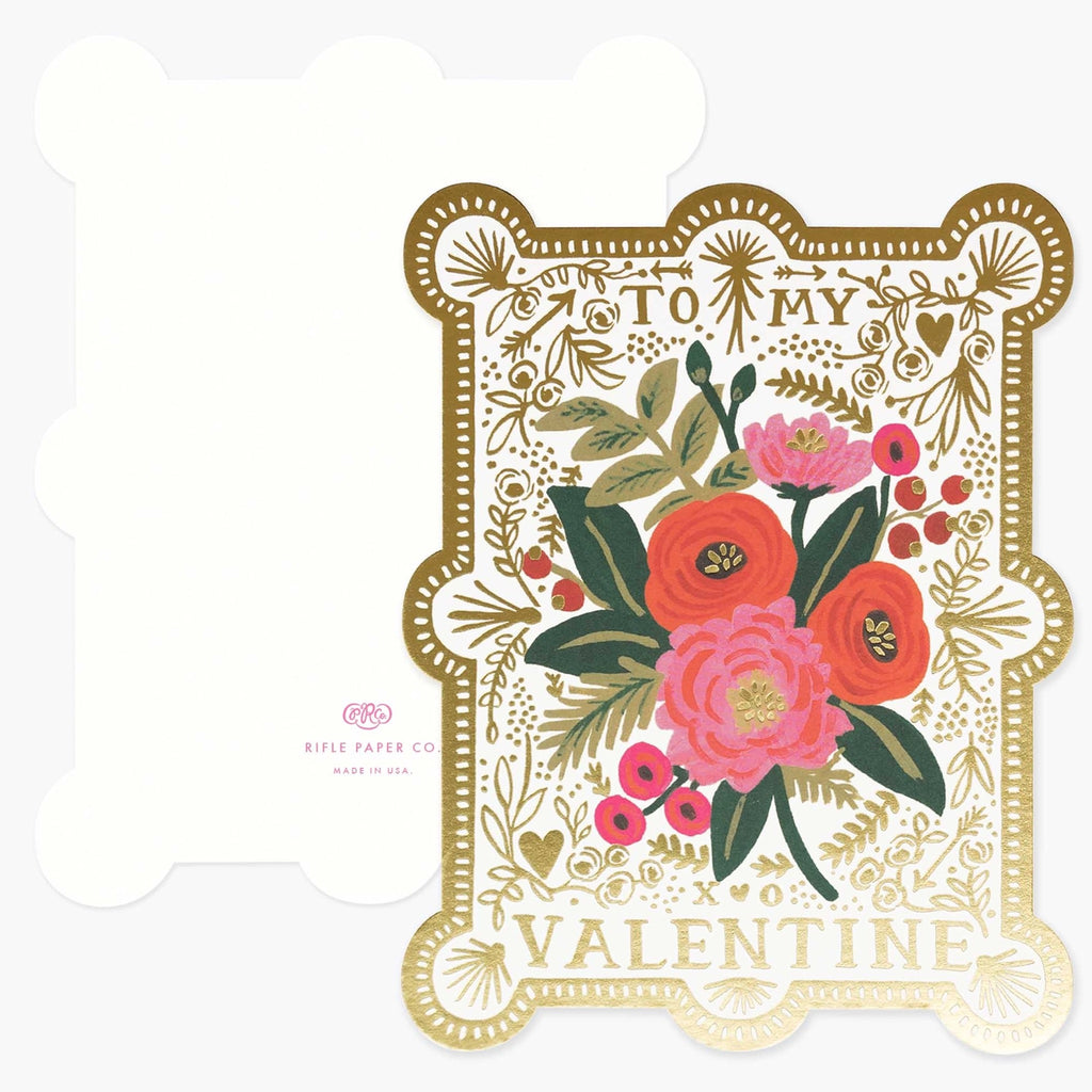 Vintage Valentine Card front and back.