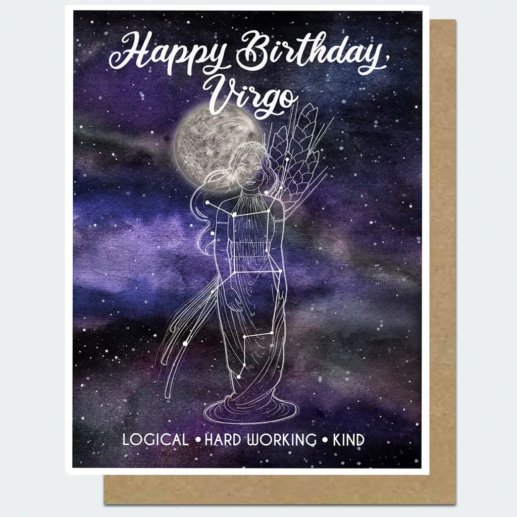 Virgo Astrology Birthday Card.