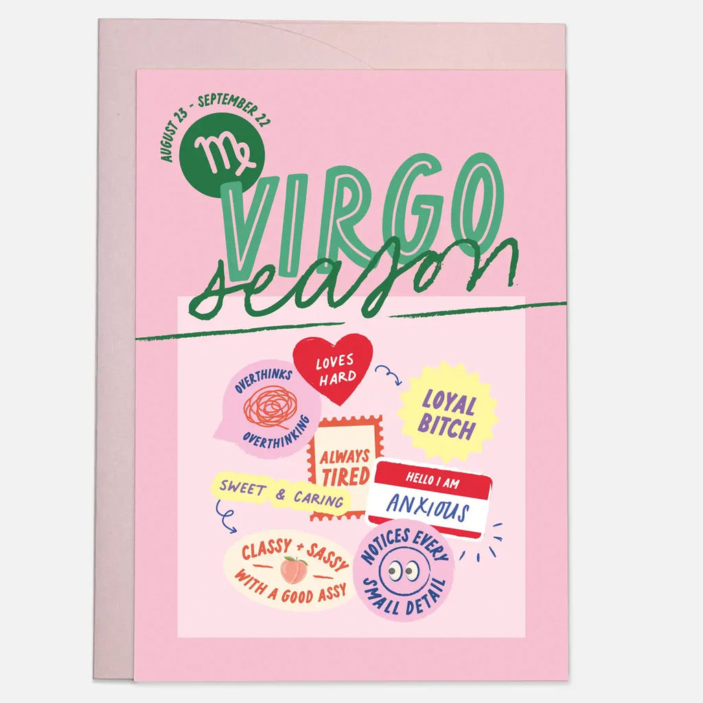 Virgo Season Birthday Card.