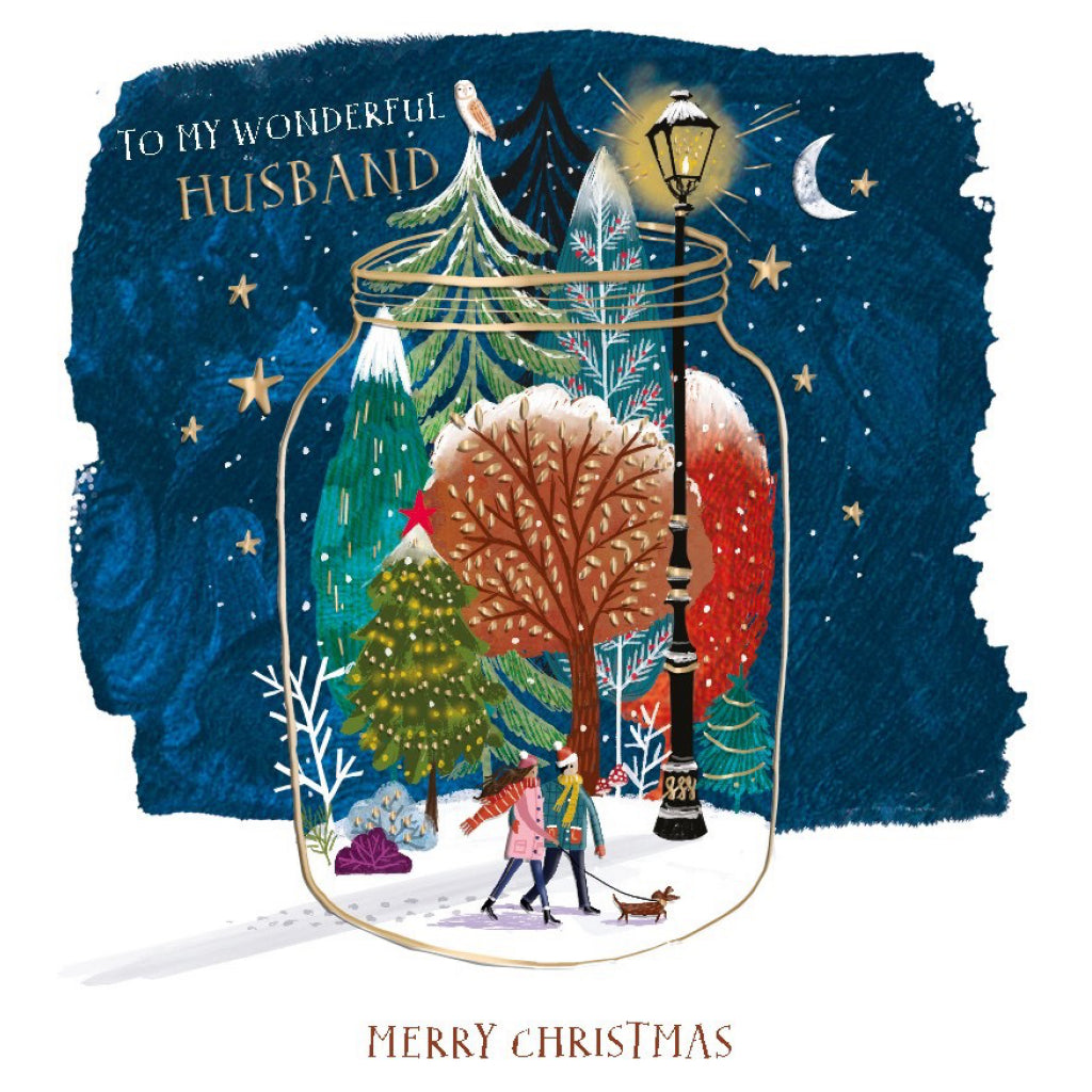 Walking In A Winter Wonderland Husband Christmas Card