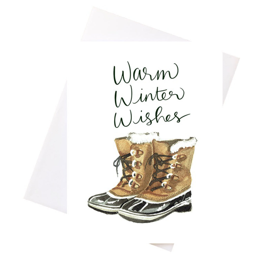 Warm Winter Wishes Watercolour Card