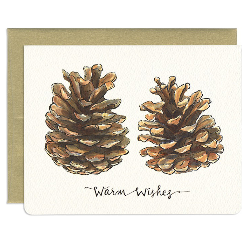 Warm Wishes Pinecones Card