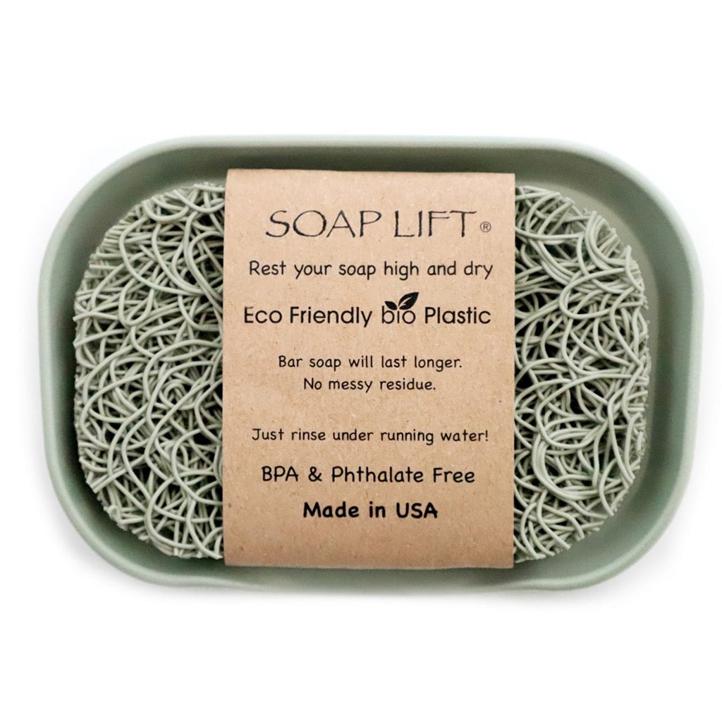 Waterfall Soap Dish With Soap Lift - Sage