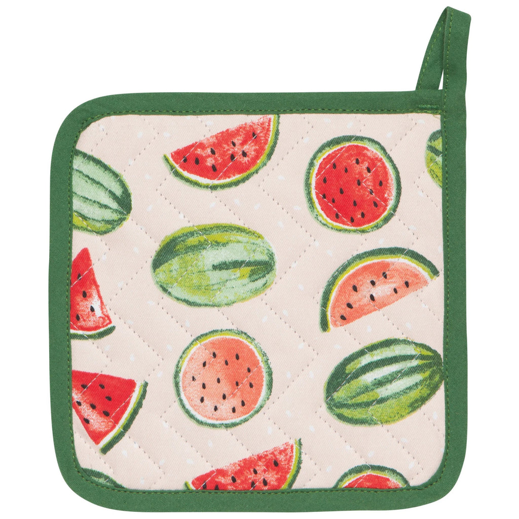 Watermelon Cotton Quilted Potholder.