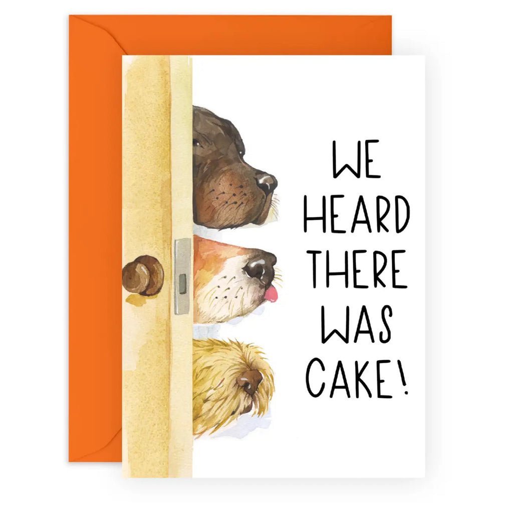 We Heard There Was Cake Dogs Card.