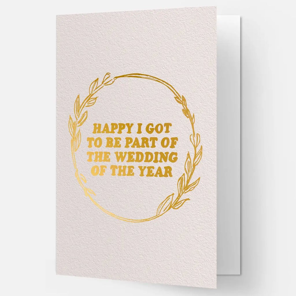 Wedding Of The Year Card.