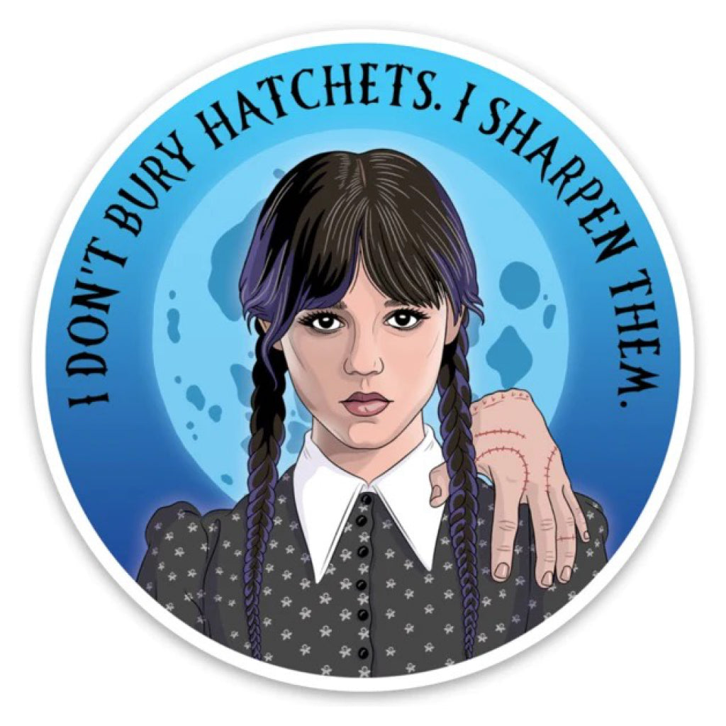 Wednesday Addams Die Cut Sticker.