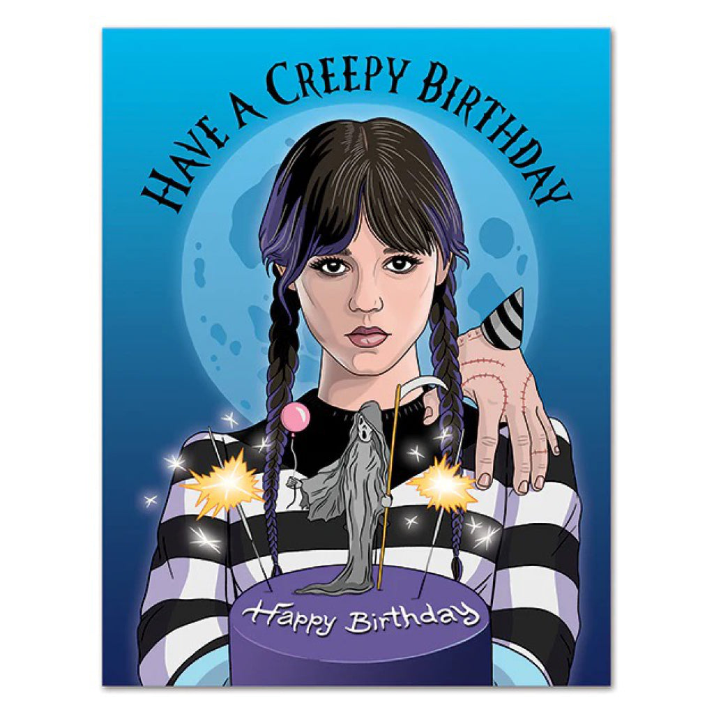 Wednesday Creepy Birthday Card.