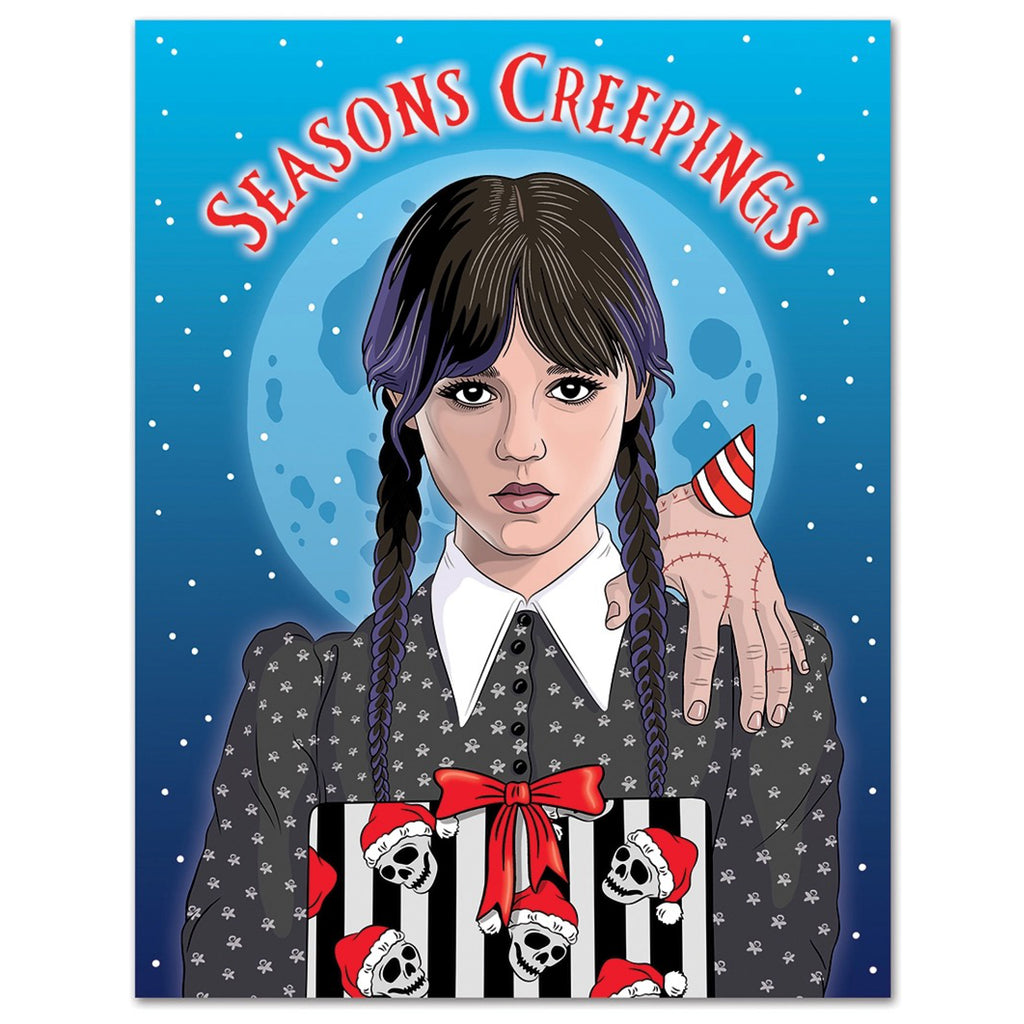 Wednesday Seasons Creepings Christmas Card.