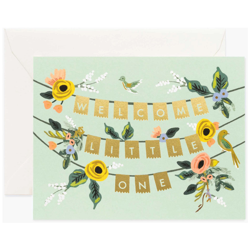 Welcome Little One Garland Card.