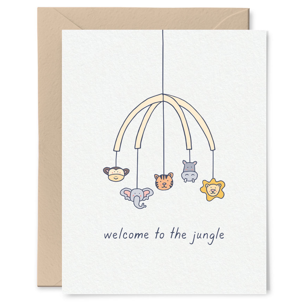 Welcome To The Jungle Crib Mobile Card