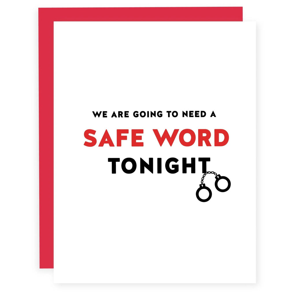 We're Going To Need A Safe Word Card.