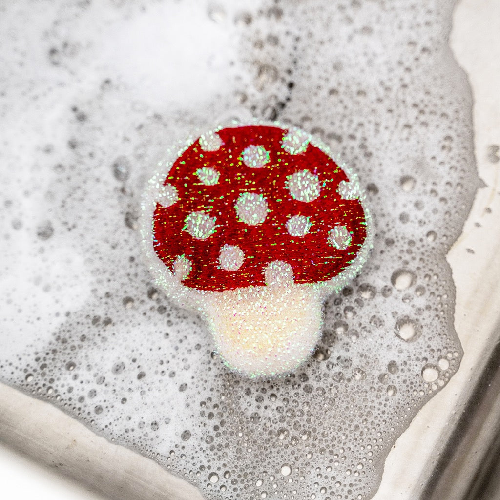 Wet Mushroom Scrub Sponge.
