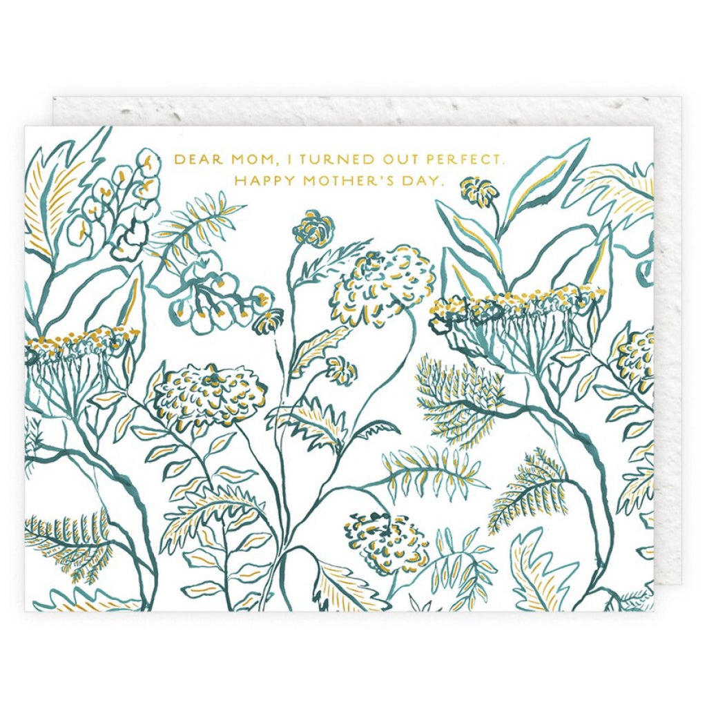 Whimsical Floral Plantable Mother's Day Card.