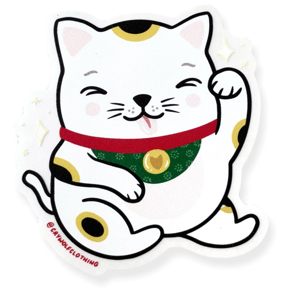 White Maneki Sticker.