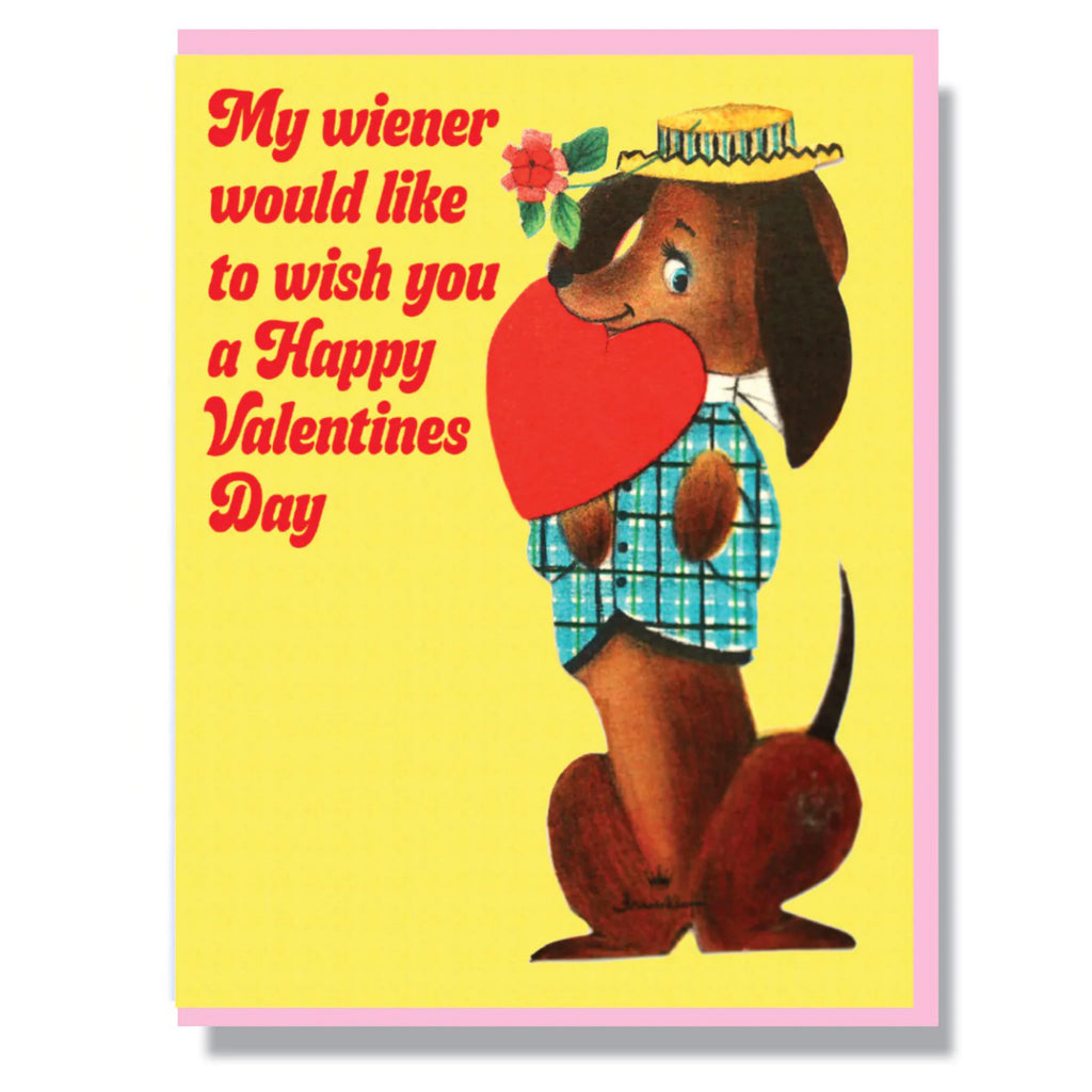 Wiener Wishing You Happy Valentine Card