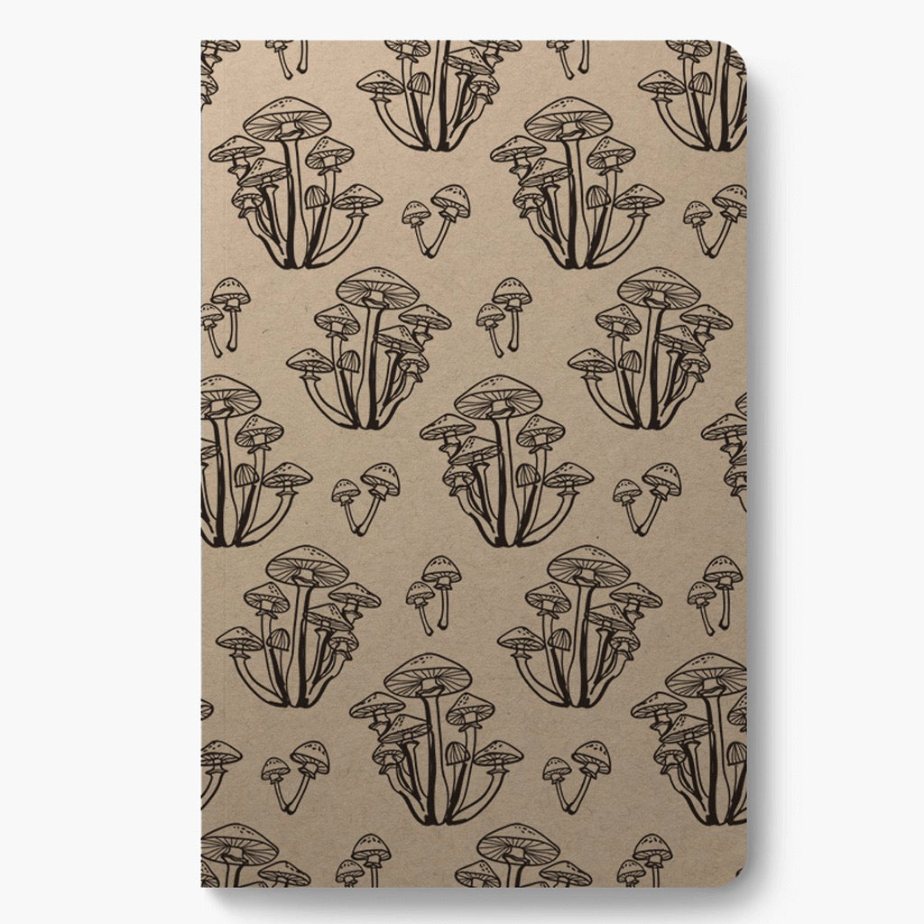 Wild Mushrooms Kraft Layflat Notebook