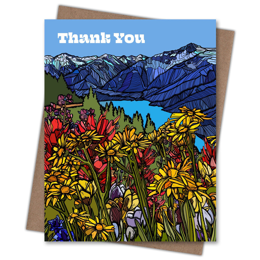 Wildflower Thank You Card with envelope.