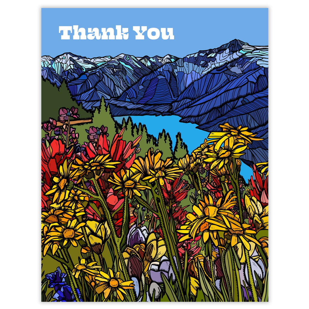 Wildflower Thank You Card.