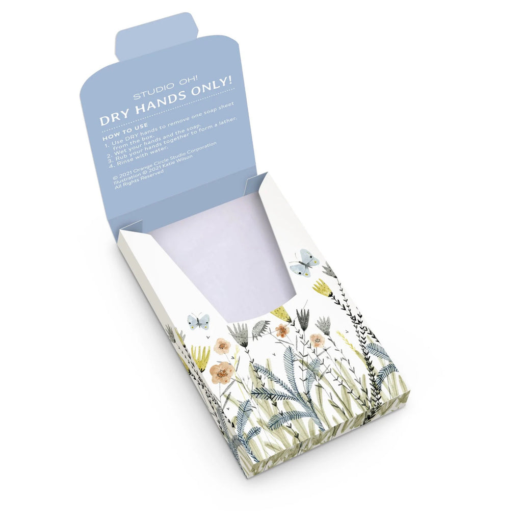 Wildflowers Single-Use Soap Sheets Packaging