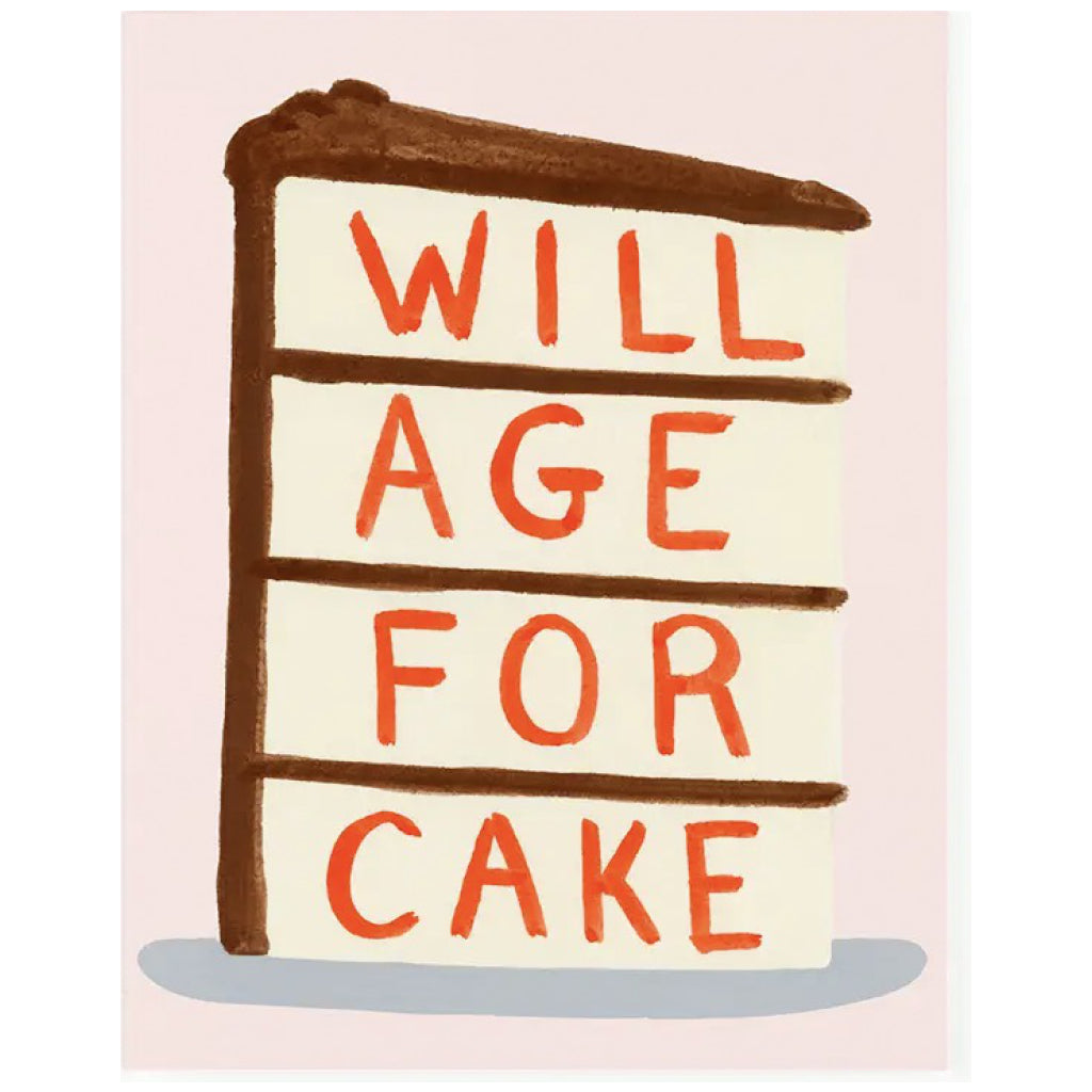 Will Age for Cake Birthday Card.