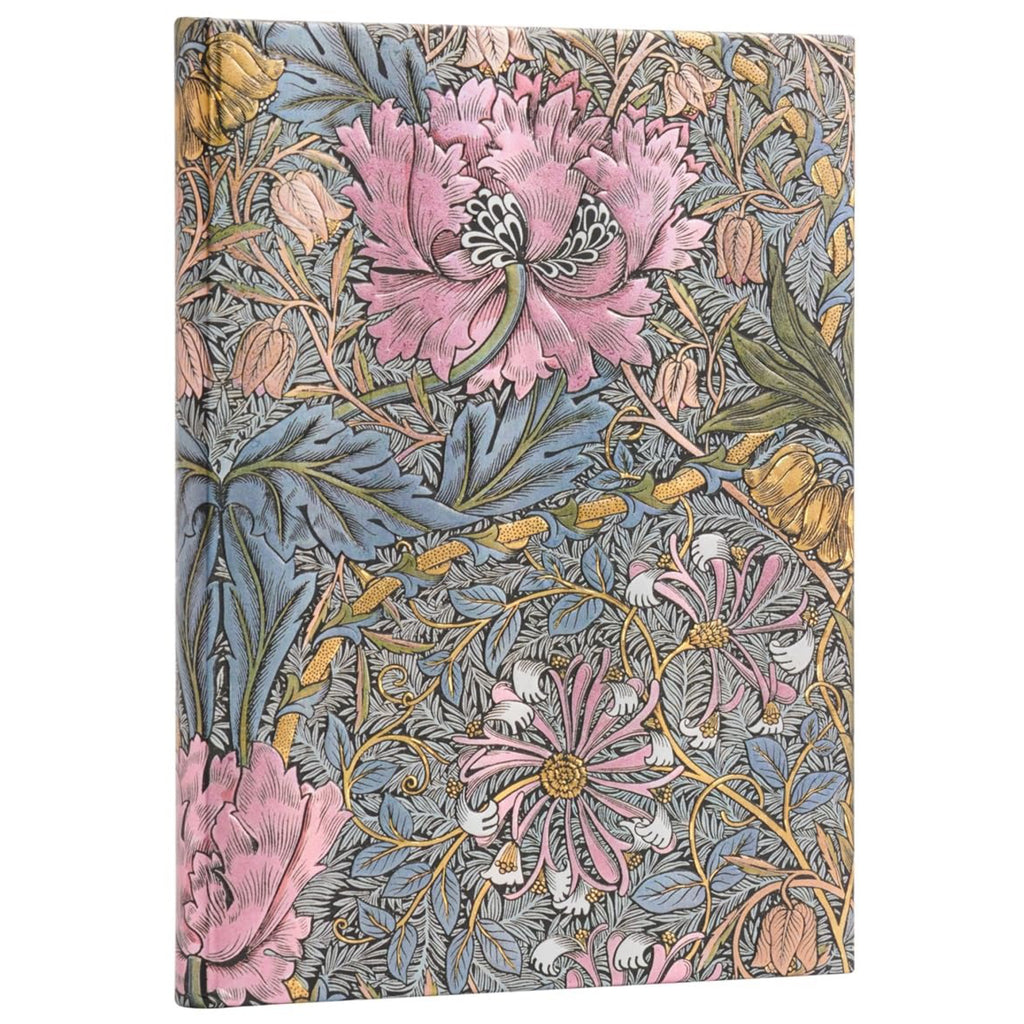 William Morris Pink Honeysuckle Hardcover Journal Unlined.