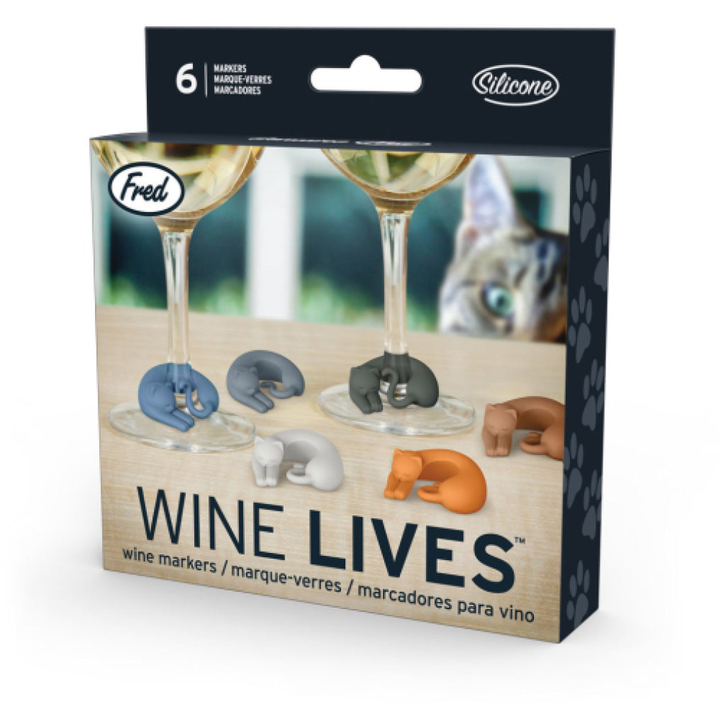 Wine Lives Kitty Wine Markers box
