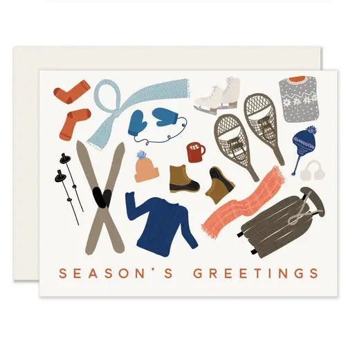 Winter Essentials Seasons Greetings Card