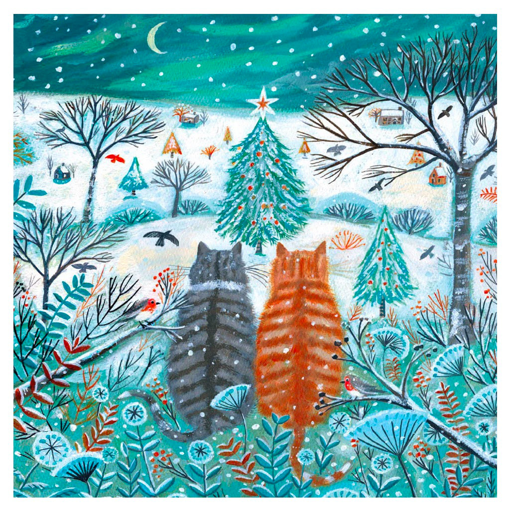 Winter Lookout Cats Pack Of Holiday Cards | Museums & Galleries – Outer Winter Lookout Cats Pack Of Holiday Cards | Museums & Galleries – Outer