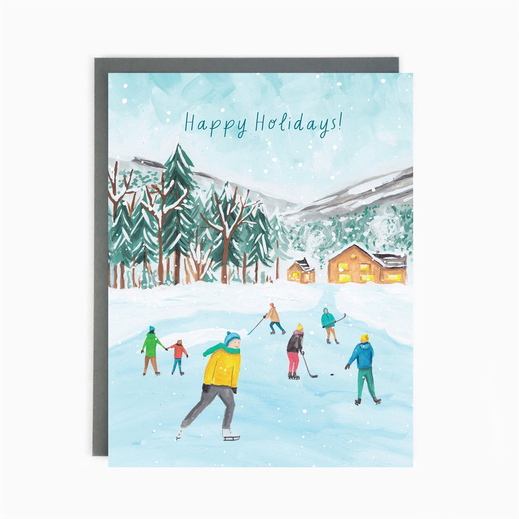 Winter Nature Collection Boxed Notecards Skating