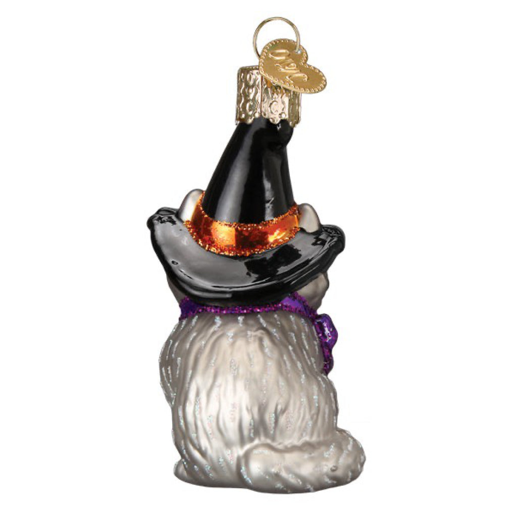 Witch Kitten Ornament Back View