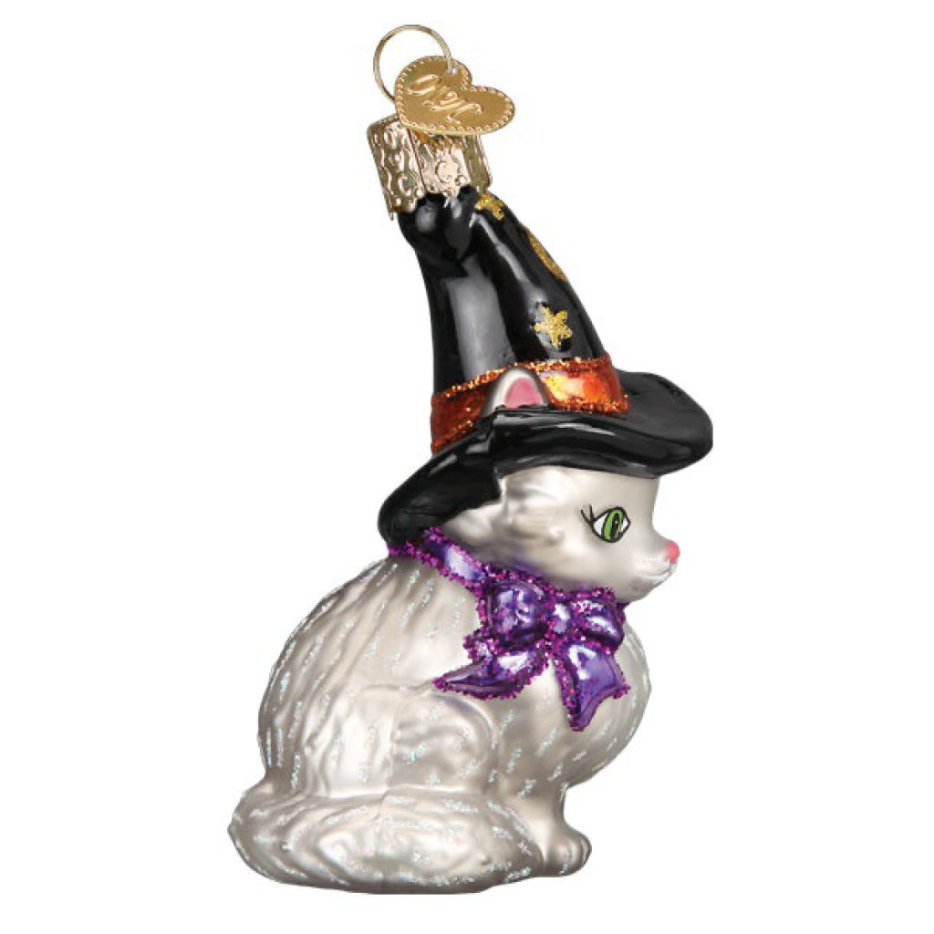 Witch Kitten Ornament Side View
