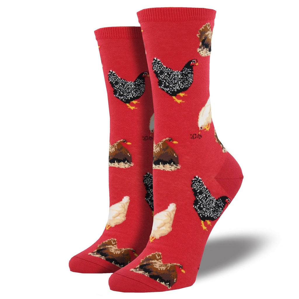 Womens Hen House Socks Red
