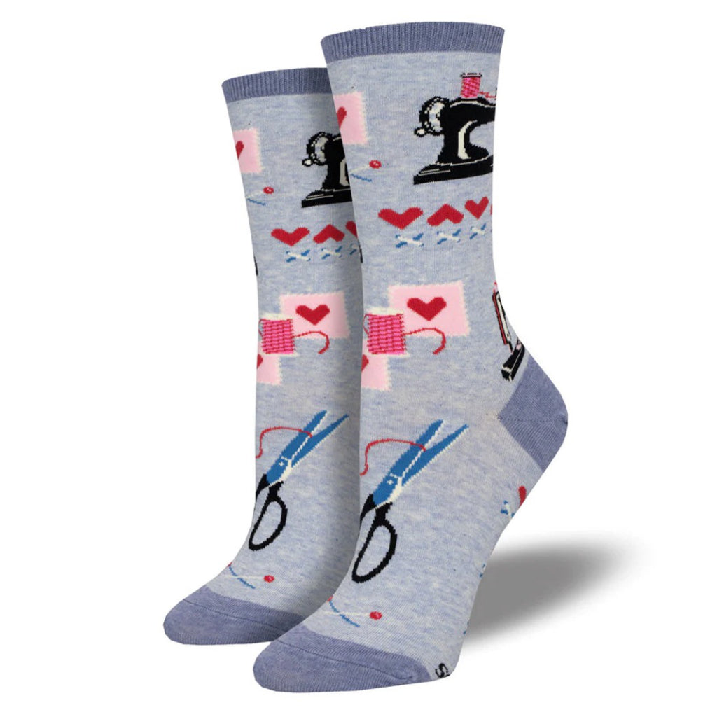 Womens Sew In Love Socks Blue Heather