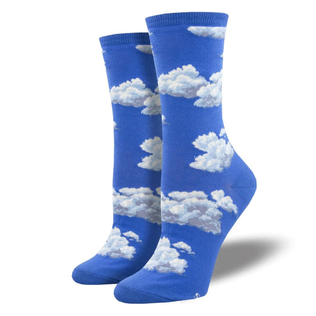 Womens Slightly Cloudy Socks Blue