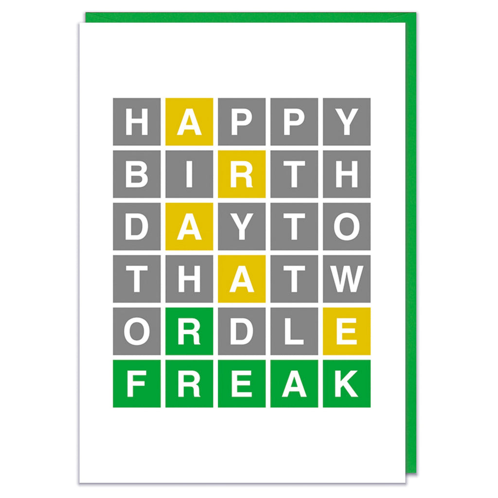 Wordle Freak Birthday Card