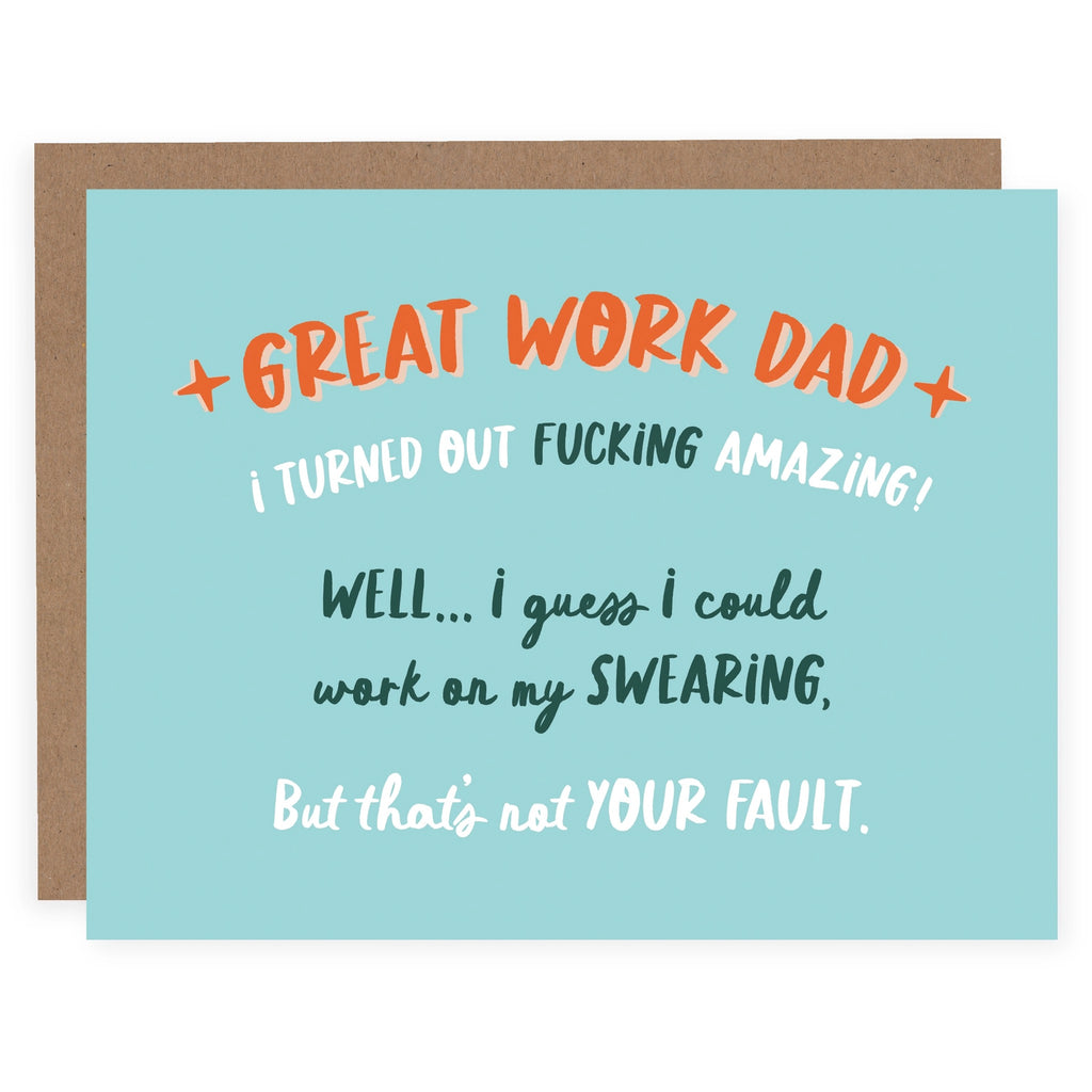 Work On My Swearing Father's Day Card.