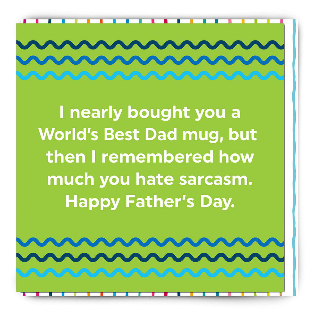 World's Best Dad Mug Father's Day Card.