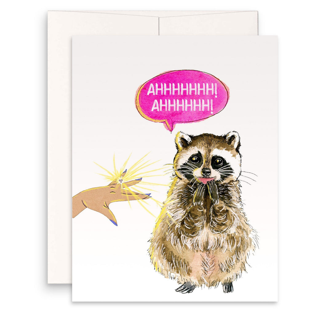 Yas Raccoon Engagement Card