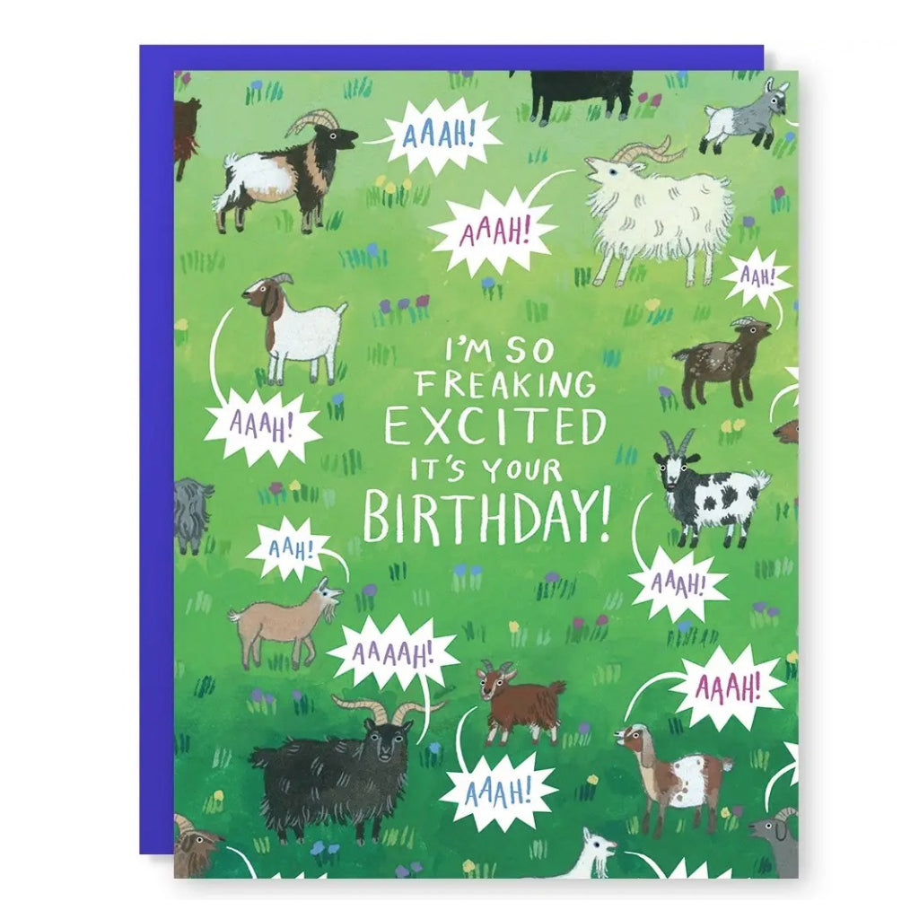 Yelling Goats Birthday Card