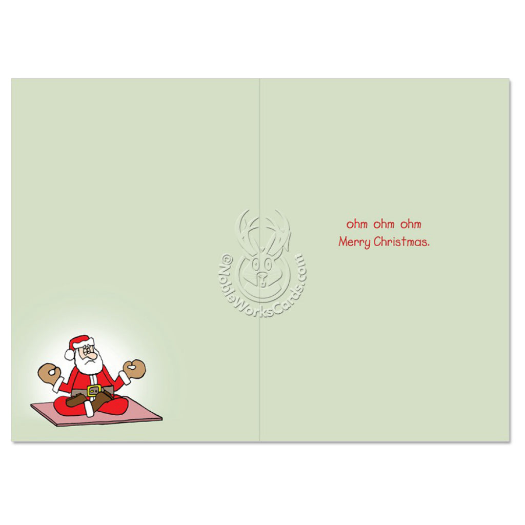 Yoga Class Santa Card Inside